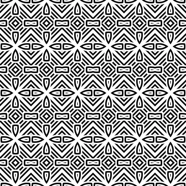 Design seamless monochrome geometric pattern — Stock Vector