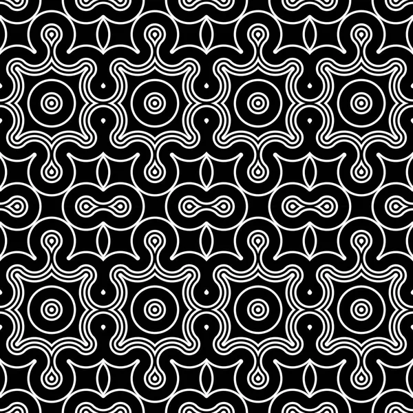 Diseño inconsútil patrón geométrico monocromo — Vector de stock