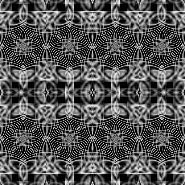 Design seamless monochrome grid pattern — Stock Vector