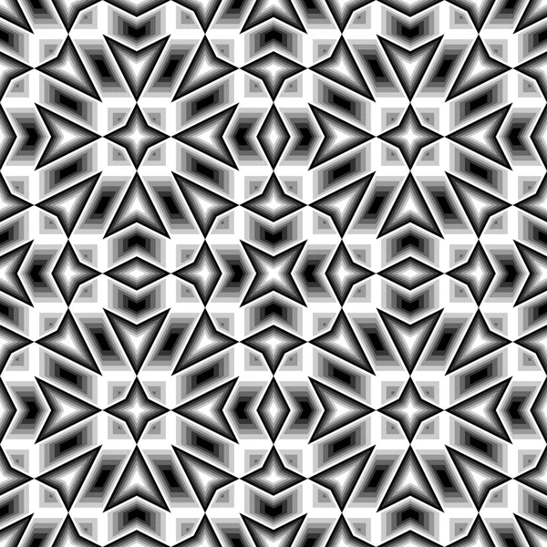 Ontwerp naadloze monochroom geometrische patroon — Stockvector