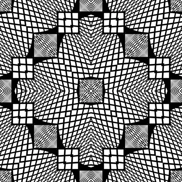 Design motif géométrique monochrome sans couture — Image vectorielle