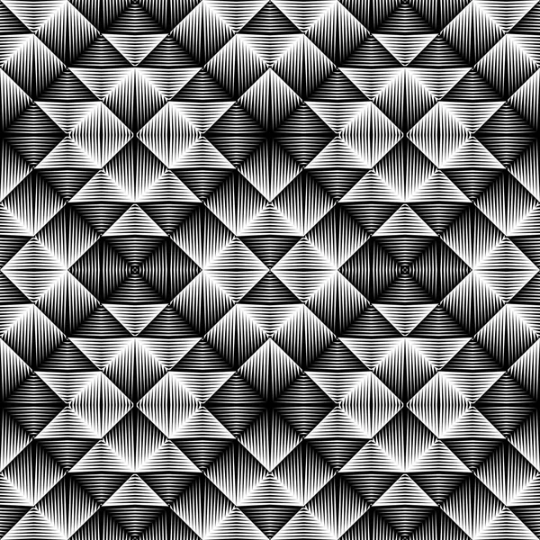 Design senza soluzione di continuità modello geometrico monocromatico — Vettoriale Stock