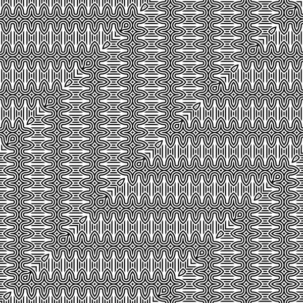 Diseño inconsútil patrón monocromo zigzag — Archivo Imágenes Vectoriales