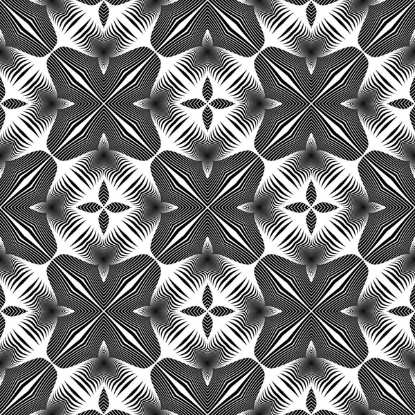 Design seamless monochrome decorative pattern — Stock Vector