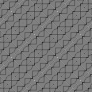 kesintisiz tek renkli geometrik desen tasarım