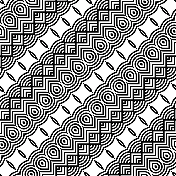 Design seamless monochrome decorative pattern — Stock Vector