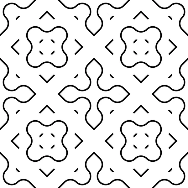 Design motif décoratif monochrome sans couture — Image vectorielle