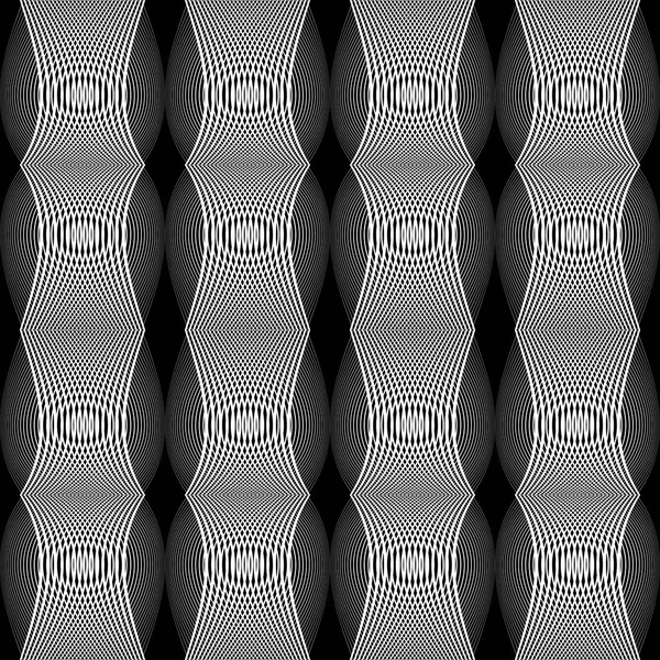 Conception lignes monochromes sans couture motif texturé — Image vectorielle