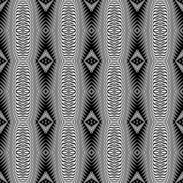 Дизайн бесшовного монохромного декоративного узора — стоковый вектор