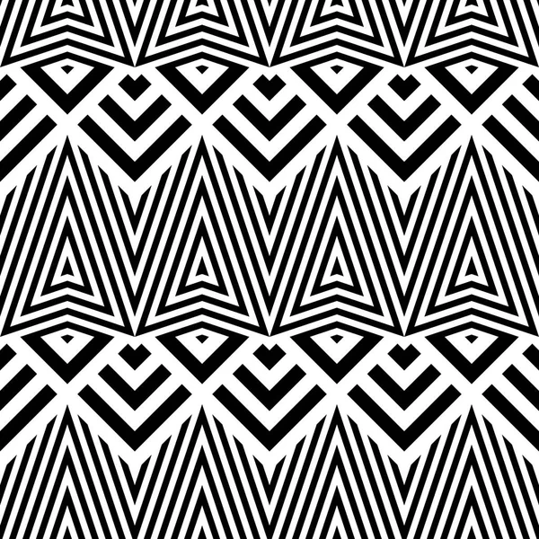 Design seamless monochrome geometric pattern — Stock Vector