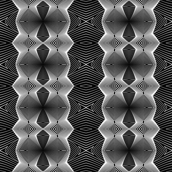 Design motif décoratif monochrome sans couture — Image vectorielle