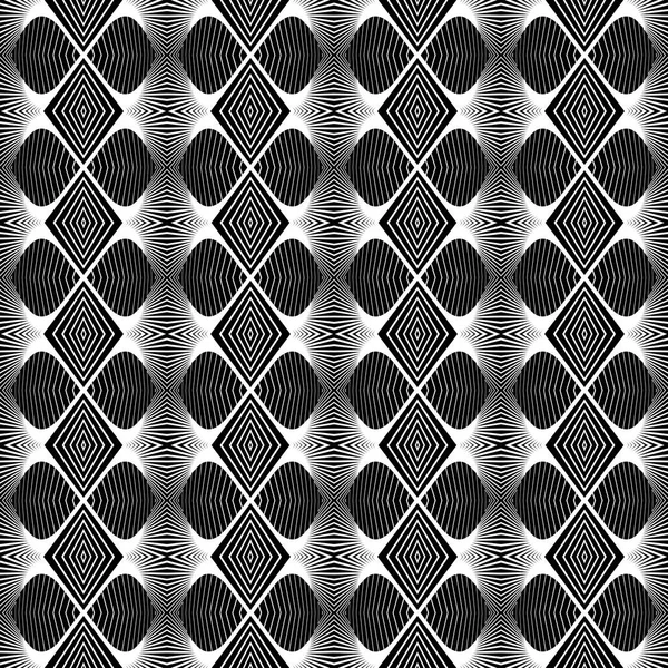 Design motif géométrique monochrome sans couture — Image vectorielle