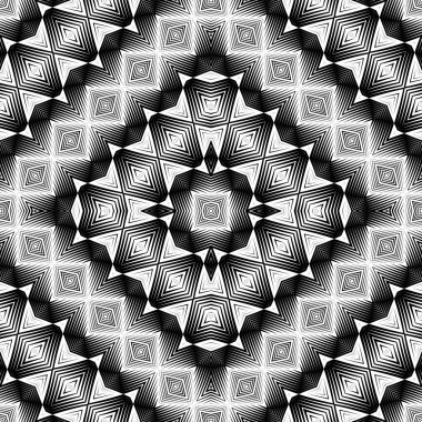 kesintisiz tek renkli geometrik desen tasarım