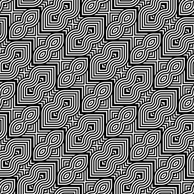 kesintisiz tek renkli geometrik desen tasarım