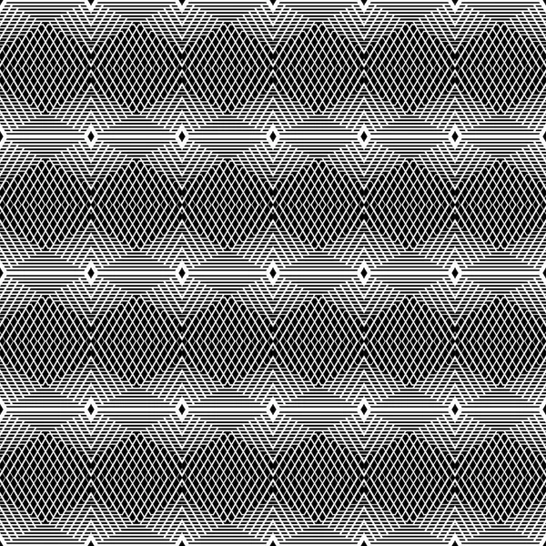 Конструкция бесшовного монохромного геометрического узора — стоковый вектор