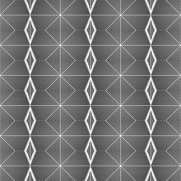 シームレスなモノクロ ダイヤモンドのデザイン パターン — ストックベクタ