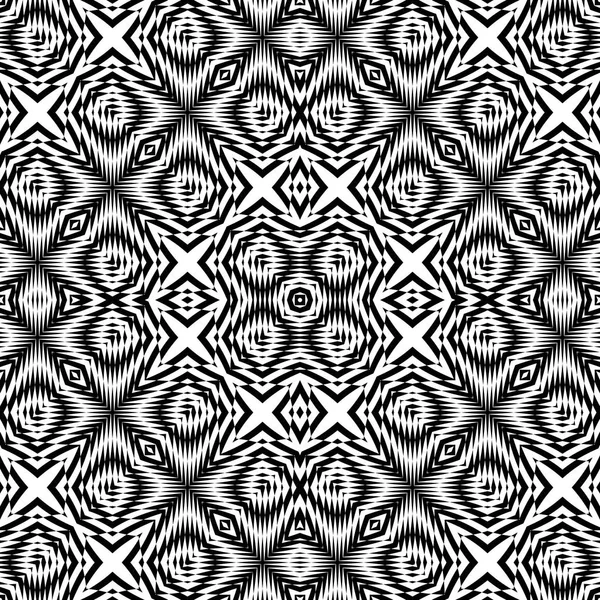 Design motif géométrique monochrome sans couture — Image vectorielle