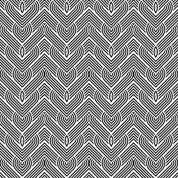 Diseño inconsútil patrón entrelazado monocromo — Vector de stock