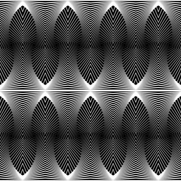 Conception sans couture motif d'ondulation monochrome — Image vectorielle