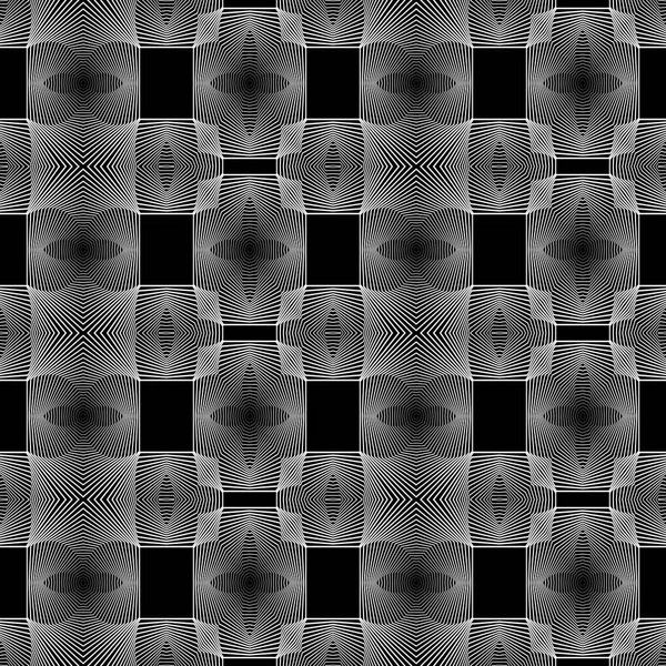 디자인 완벽 한 흑백 장식 패턴 — 스톡 벡터