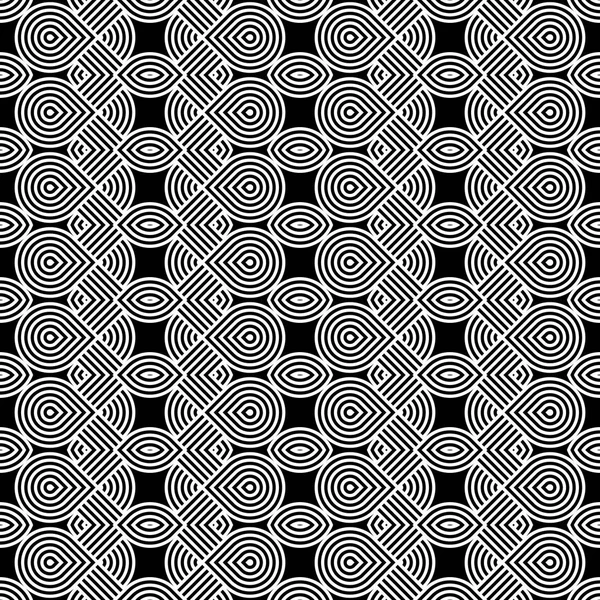 Design seamless monochrome waving pattern — Stock Vector