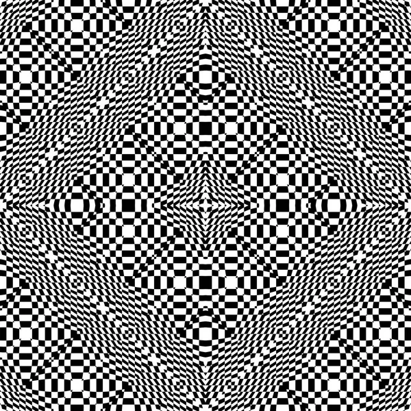 Design seamless monochrome checkered pattern — Stock Vector
