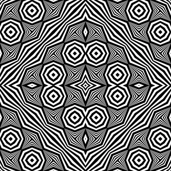 Ontwerp naadloze monochroom geometrische patroon — Stockvector