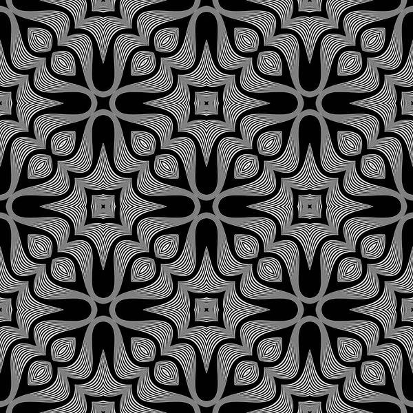 Conception sans couture motif d'ondulation monochrome — Image vectorielle