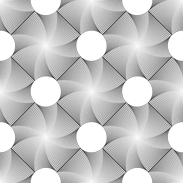 Tervezési varrat nélküli fekete-fehér illusion minta — Stock Vector