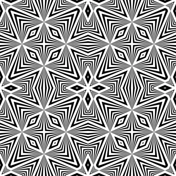 Design motif géométrique monochrome sans couture — Image vectorielle