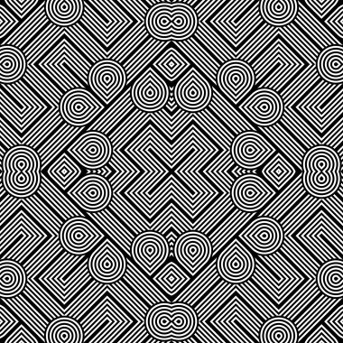 kesintisiz tek renkli geometrik desen tasarım