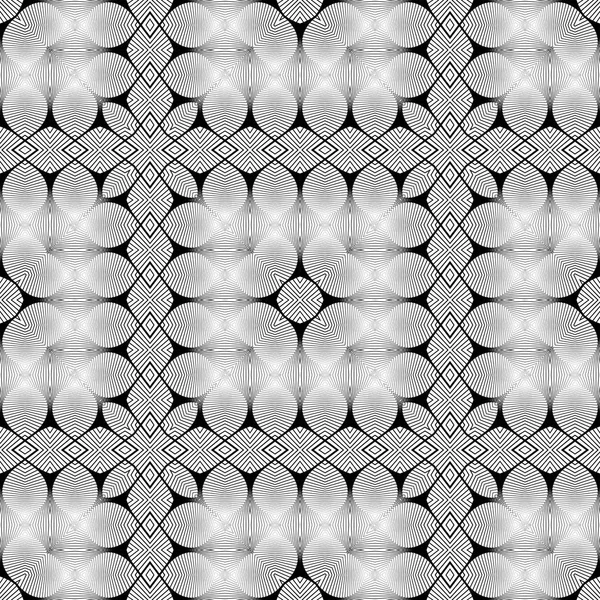 Design motif décoratif monochrome sans couture — Image vectorielle