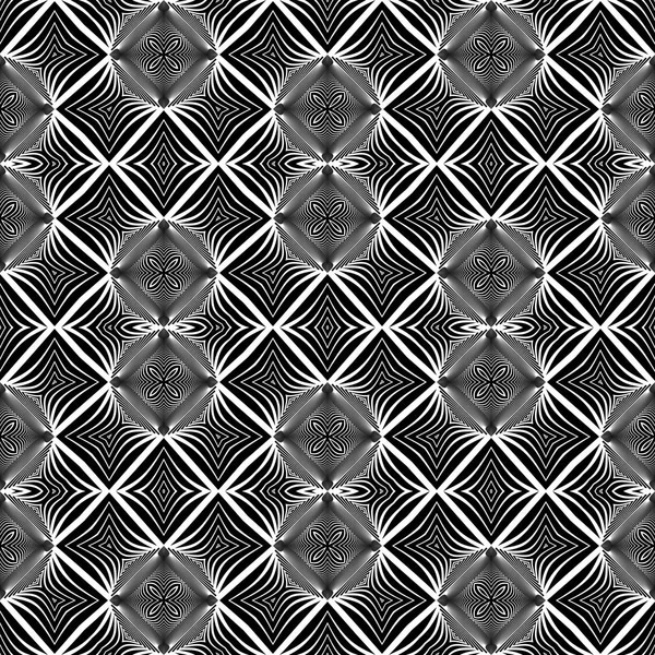 Tervezési varrat nélküli fekete-fehér dekoratív minta — Stock Vector