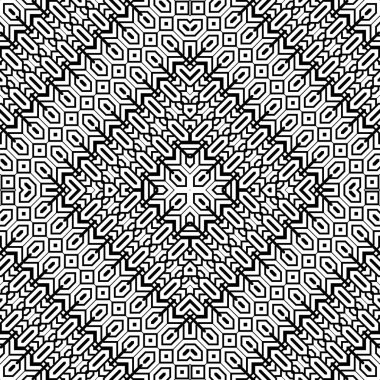 kesintisiz tek renkli geometrik desen tasarım