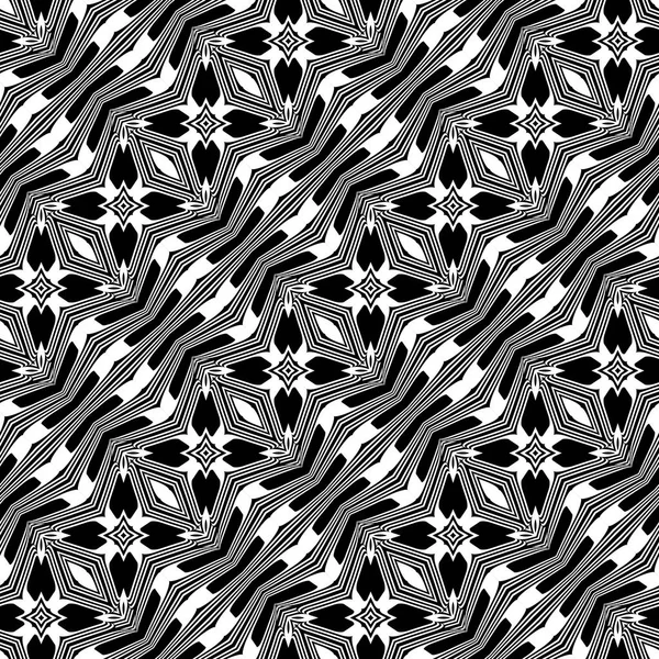 Ontwerp naadloze monochroom geometrische patroon — Stockvector