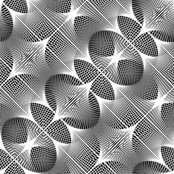 Modèle de grille monochrome sans couture — Image vectorielle