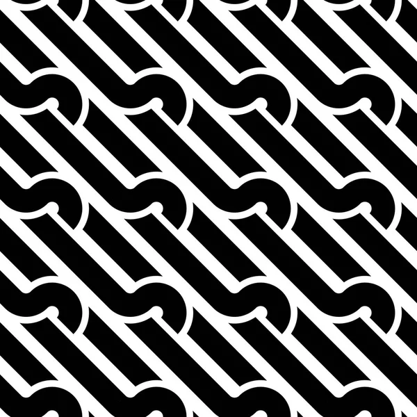 Design motif entrelacé monochrome sans couture — Image vectorielle