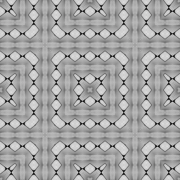 Design seamless monochrome diamond pattern — Stock Vector