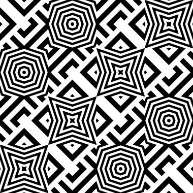 kesintisiz tek renkli geometrik desen tasarım