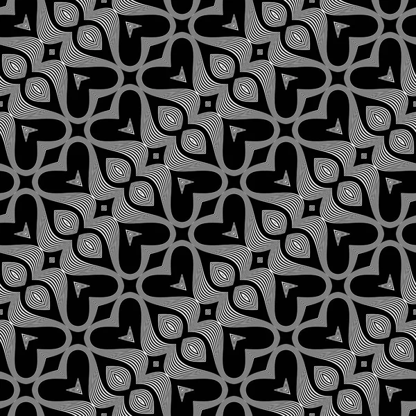 Diseño inconsútil patrón de ondulación monocromo — Vector de stock