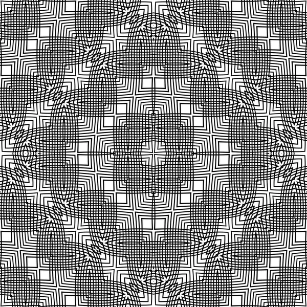 Design seamless monochrome lacy pattern — Stock Vector