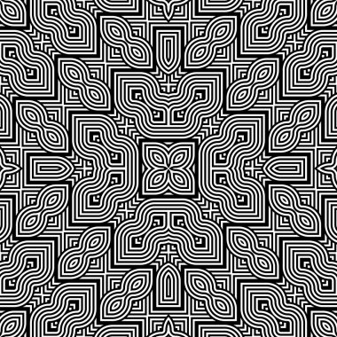 kesintisiz tek renkli geometrik desen tasarım