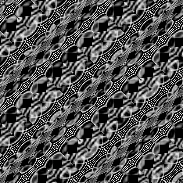 Conception lignes monochromes sans couture motif texturé — Image vectorielle