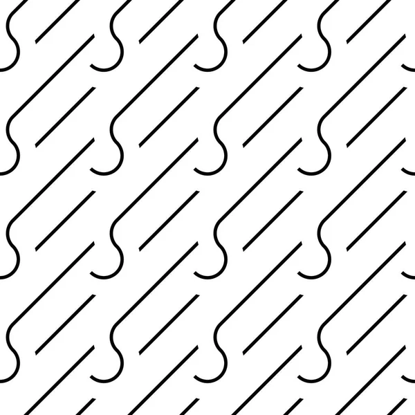 Design motif entrelacé monochrome sans couture — Image vectorielle