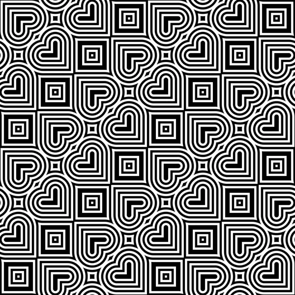 Design seamless monochrome geometric pattern — Stock Vector