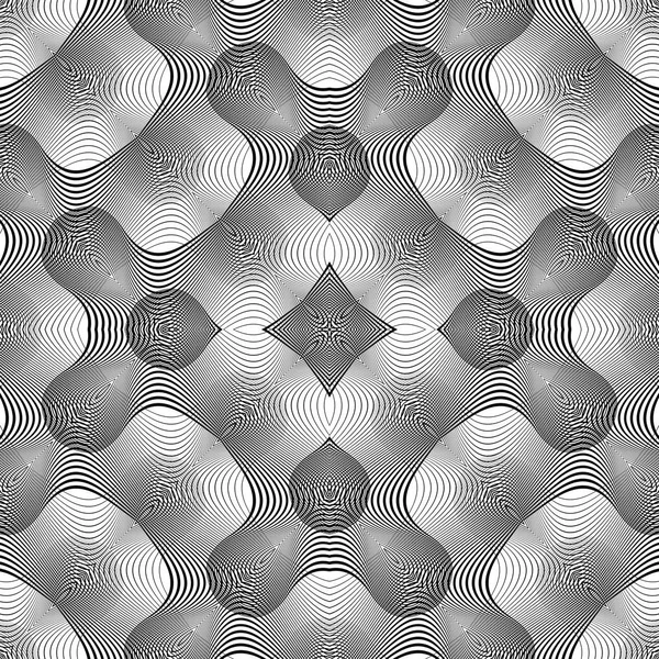 Design seamless monochrome lacy pattern — Stock Vector