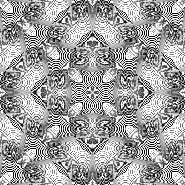Design seamless monochrome lacy pattern. — Stock Vector