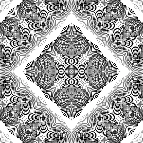 Diseño sin costuras patrón de encaje monocromo — Archivo Imágenes Vectoriales