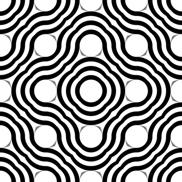 Conception sans couture motif d'ondulation monochrome . — Image vectorielle