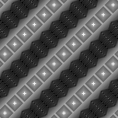 kesintisiz tek renkli geometrik desen tasarım